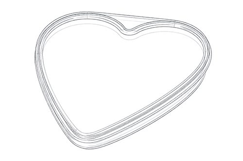 Heart Tray Lid Heart Tray Lid