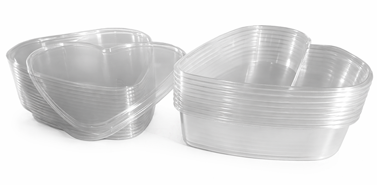 Heart Tray and Lids stacked